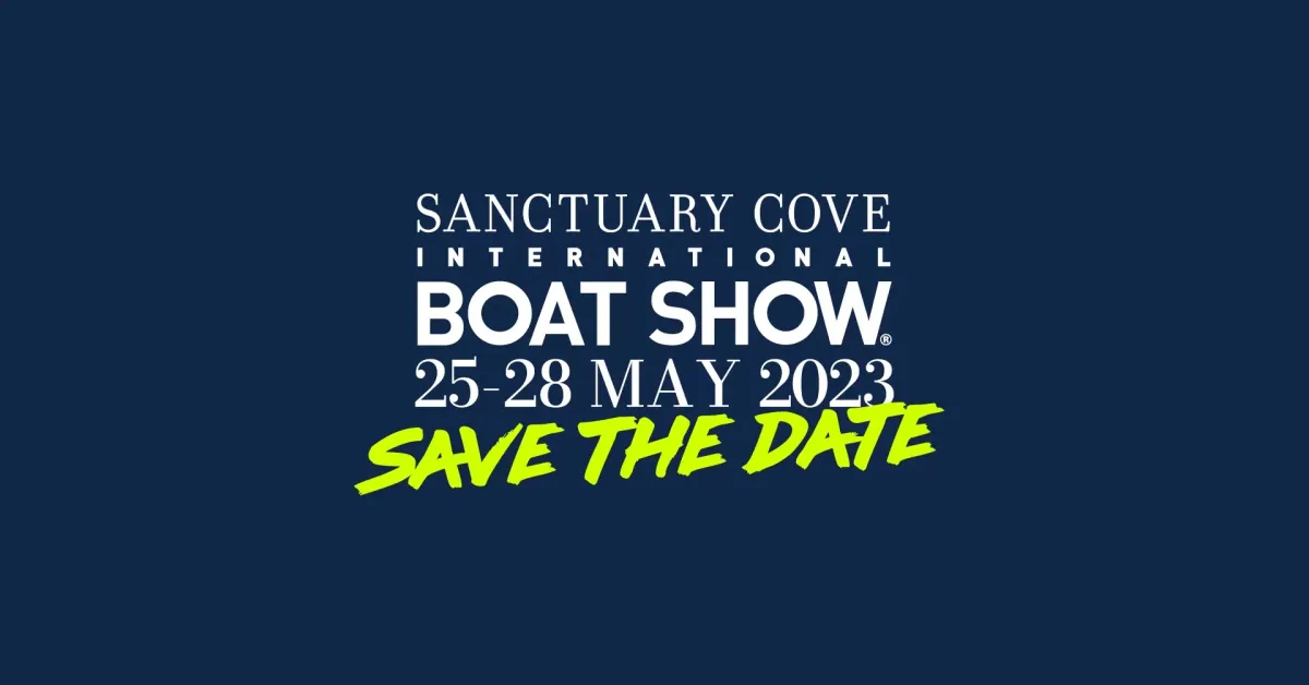 Promotional details for ENAUTIC's WaveFlyer Volaré at the Sanctuary Cove Boat Show.