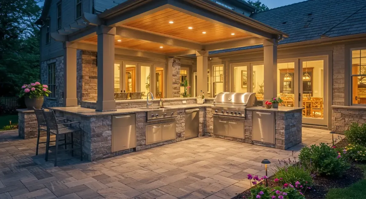 A beautiful home in Lakeland with an outdoor kitchen