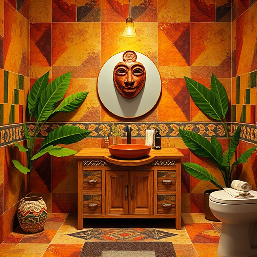 A visually captivating blog cover image centered on "Custom Bathroom Designs in Versailles, Kentucky." The scene features a blend of modern elegance and rustic charm, showcasing sleek custom fixtures alongside a vintage clawfoot tub. Soft pastels and earthy tones create a calm and sophisticated mood. Playful elements include quirky wall art of abstract aquatic life and whimsical ceramic tiles with local flora patterns. Oversized bathroom accessories like a large polka-dotted rubber duck and flower-shaped soap dispensers add personality. The vibrant bathroom is framed by open windows revealing lush greenery and hints of historical architecture typical of Versailles. The image embodies the Art Brut style with raw, expressive lines and textured layers, showcasing unique bathroom designs that reflect the spirit of Versailles, Kentucky.