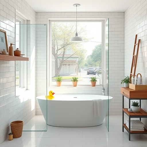 A Renaissance-style painting depicting an "Affordable Bathroom Remodel in Taylorsville, Kentucky," featuring an elegantly designed bathroom with budget-friendly fixtures. The centerpiece is a vintage clawfoot tub adorned with delicate floral patterns. A hand-crafted wooden vanity with intricate carvings complements the sink area, showcasing craftsmanship and affordability.
The room is illuminated by soft, warm light from antique sconces, enhancing the polished details of the vanity. A quirky, oversized potted plant with whimsical leaves sits in the corner, while colorful, artistic tiles scatter the floor, representing various affordable options.
In the background, a slightly open window with lace curtains reveals a calming view of Taylorsville's tranquil countryside and gentle rolling hills, with birds fluttering outside, adding life to the scene. The painting features a rich color palette of soft earth tones, accented with teal and muted gold, conveying warmth and timeless beauty, creating an inviting atmosphere that resonates with potential remodelers in Taylorsville.