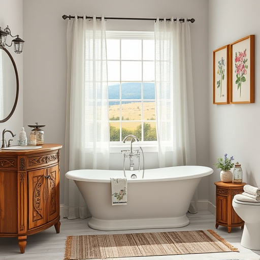 A captivating blog cover image centered around "Modular Bathroom Renovation Solutions," showcasing an opulent Baroque-inspired interior. The rich color palette features deep golds, emerald greens, and royal blues, highlighting an intricately designed modular bathroom setup that merges classic elegance with contemporary functionality. The focal point includes a lavish clawfoot bathtub paired with sleek modern cabinetry, decorative moldings accentuating the design. Luxurious drapes frame the scene, while an extravagant chandelier of shimmering crystals casts a soft light on marble countertops and rich wooden accents.
Quirky elements add charm: a regal rubber duck floats in the bathtub, and golden towels hang from a vintage-style rack embellished with cherub sculptures. An ornate mirror reflects a lush arrangement of potted plants, enhancing the bright ambiance. The swirling patterns on the bathroom tiles emphasize a harmonious blend of old and new, encapsulating the feeling of timeless sophistication. The overall atmosphere invites homeowners to imagine their personalized renovation journeys, balancing luxurious charm with innovative bathroom solutions in a regal yet accessible space.