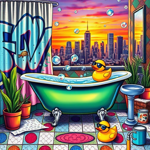 A captivating blog cover image illustrating "kitchen bathroom remodeling" depicts a seamless transition from a sunlit kitchen to a tranquil bathroom. Vintage wooden cabinetry contrasts with luxurious marble countertops featuring delicate nature-inspired patterns. The warm color palette includes soft greens, muted creams, and gentle browns, fostering an atmosphere of calm and harmony. Lush indoor plants frame the scene, their leaves appearing alive, evoking freshness. A whimsical floral-decorated ceramic teapot rests on the kitchen counter alongside a vintage washing basin filled with aromatic herbs and blossoms, symbolizing the fusion of culinary and cleansing spaces. Light accentuates the pottery's intricate details and the smooth surfaces of bathroom fixtures, enhancing the inviting ambiance. Quirky details include a tree-shaped wall-mounted spice rack with colorful jars and decorative tiles featuring mosaic art of water droplets and fruits. An ornate mirror reflects a bathtub surrounded by flowing flowers, blending culinary and leisure spaces. The image, styled after the Pre-Raphaelite Brotherhood, showcases rich textures and emotional depth, inspiring viewers to appreciate the beauty of home transformations with a sense of magic.