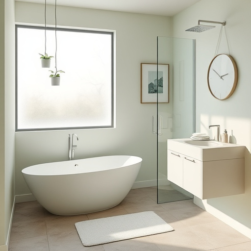 Alt text: An opulent Baroque-inspired bathroom in Danville, Kentucky, features a beautifully renovated space centered around a splendid clawfoot bathtub adorned with intricate gilt embellishments, resting on a lush handwoven Persian rug. Surrounding the tub are antique-style bathroom fixtures, including a lavish golden faucet, creating a luxurious ambiance. The scene is illuminated by warm light filtering through large stained-glass windows depicting natural motifs. Sumptuous marble walls and colorful vintage-style tiles enrich the background, while playful details like a rubber duck and meticulously folded towels with whimsical patterns add a personal touch. Greenery from potted ferns and delicate orchids breathes life into the setting, complemented by an ornate antique mirror above a lavish vanity, reflecting elegant accessories like a polished vintage perfume bottle and handcrafted soap dishes. The rich golds, deep emerald greens, and serene whites of the color palette exude sophistication, encapsulating the charm of local bathroom renovation packages in Danville.