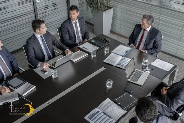 Five directors and CEO in meeting