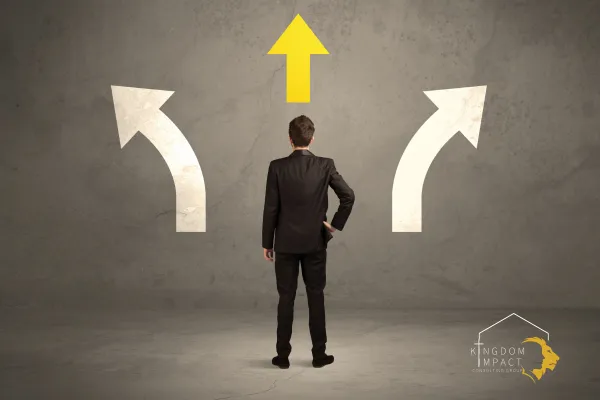 Salesman making the right decision