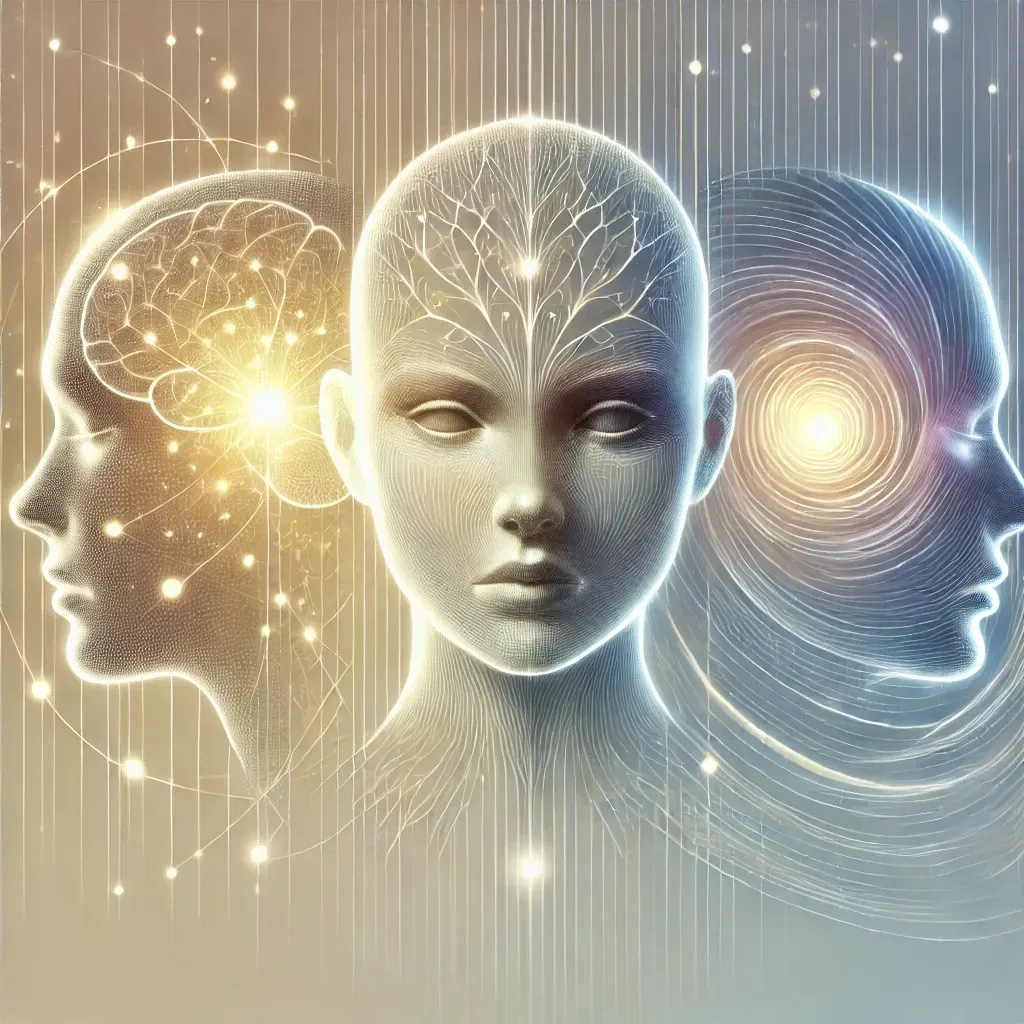 Image of 3 stylised heads