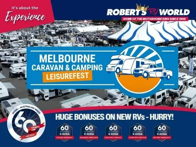 Roberts RV World is Heading to the Melbourne Caravan & Camping Leisurefest!