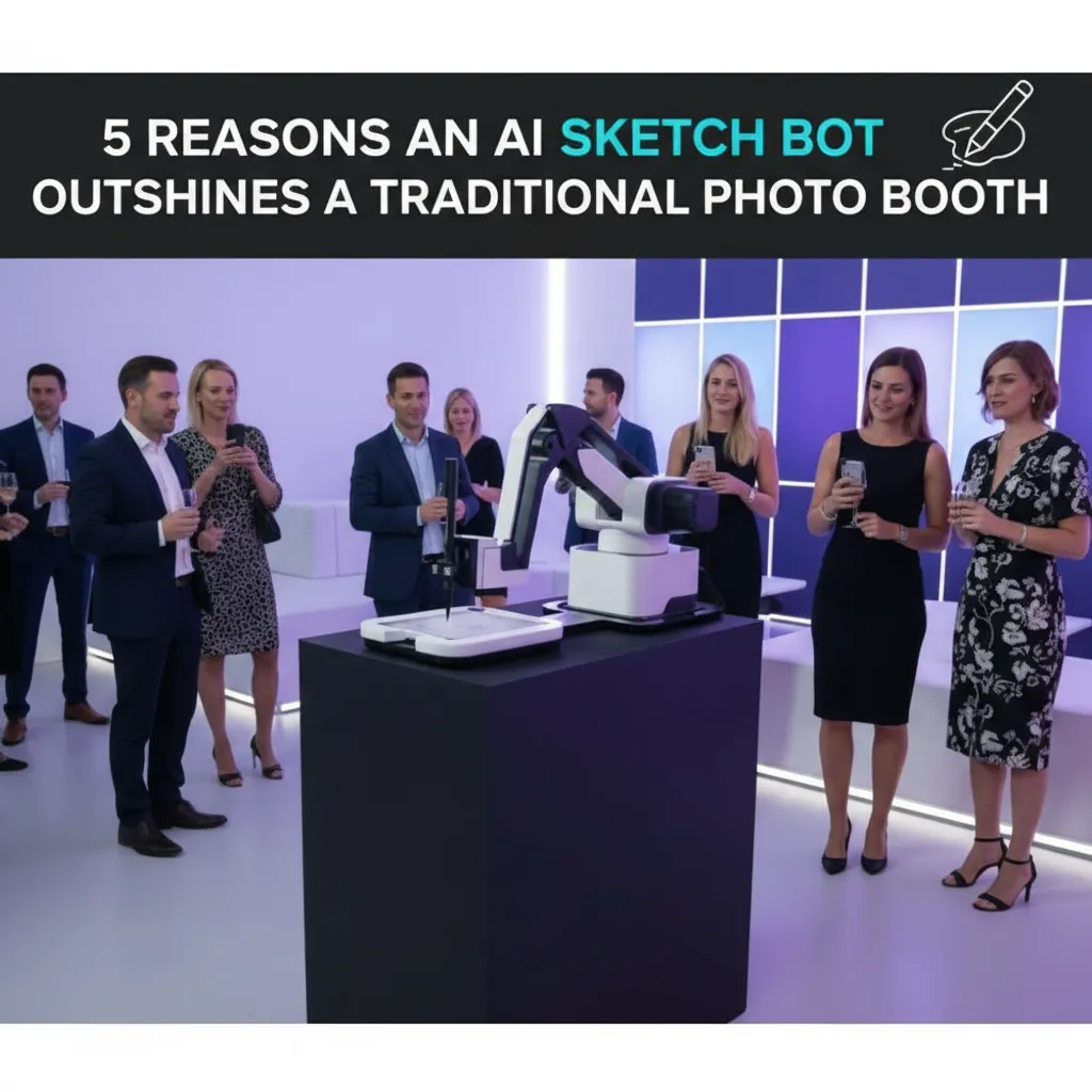 5 Reasons an AI Sketch Bot Outshines a Traditional Photo Booth | Draw Me Bot Events