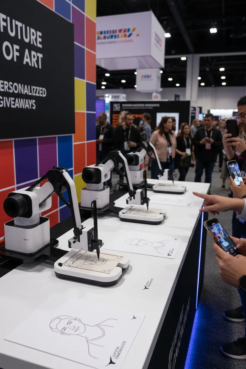 The Ultimate Trade Show Giveaway: Personalized Sketch Souvenirs | Draw Me Bot Events