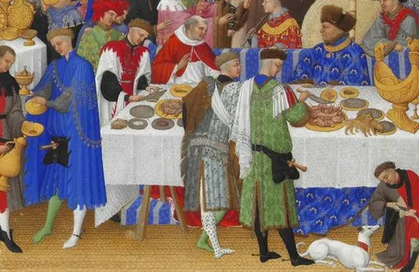 Eating in the Middle Ages was nothing like it is today. There was no grocery store or packaged foods. If you want chicken for dinner, you’d have to chase it around the house first.