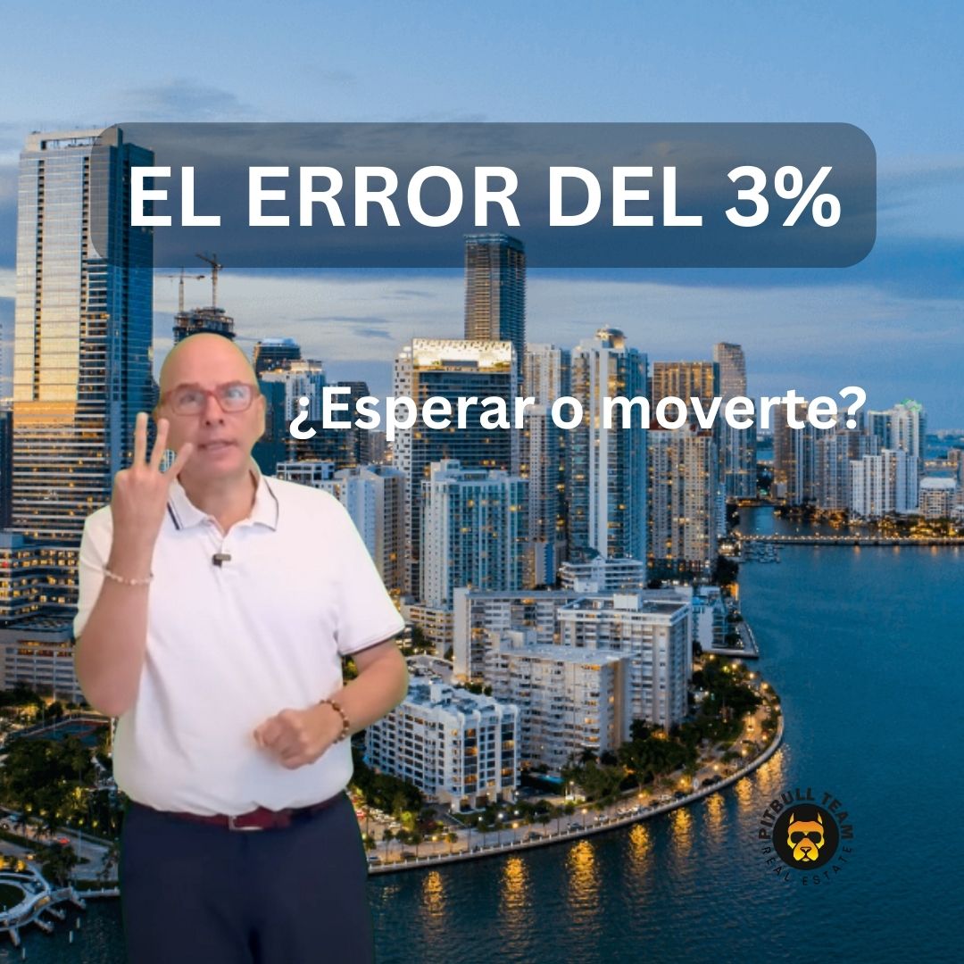 Casa residencial en Miami representando la decisión estratégica de mudarse aunque se tenga una tasa hipotecaria del 3%.