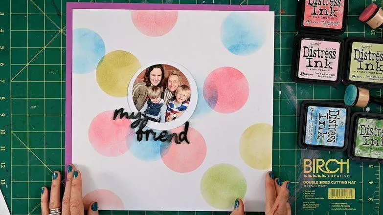 Vibrant and Colorful Bubble Scrapbook Background!