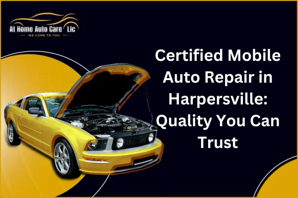 Car being repaired by a mobile service in Leeds.