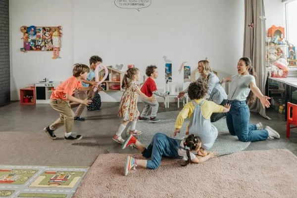 toddlers playing in a daycare classroom
