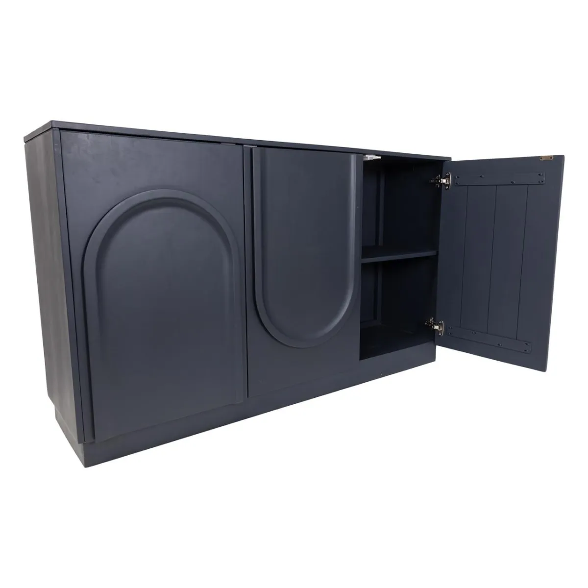 the Norman 3 Door Cabinet brings sophisticated architectural elements into modern storage design