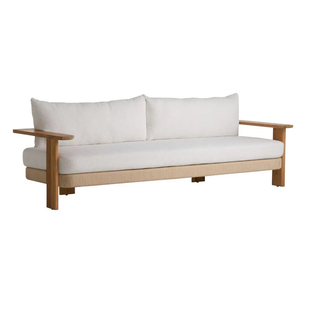 this Halston Outdoor Sofa's minimal lines and joinery details add a dynamic balance to any outdoor setting