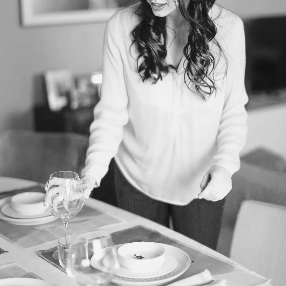 A table setting for an intimate gathering.