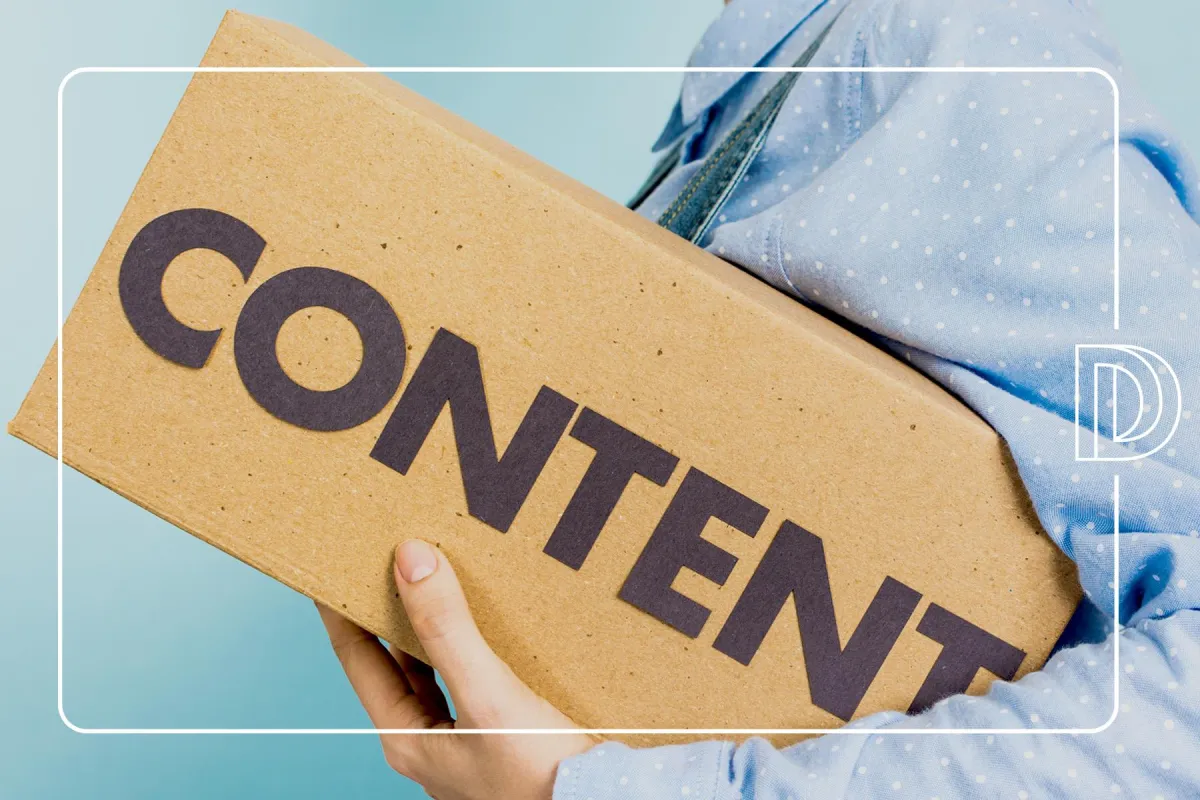 woman holding a box of content