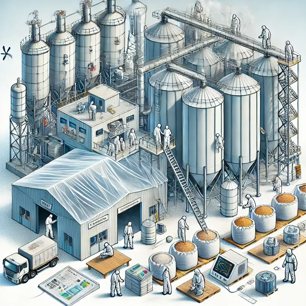 "Técnicas Específicas para la Fumigación de Almacenes y Silos Impacto de la Fumigación en la Calidad y Seguridad de los Productos Almacenados Desafíos Operativos en la Fumigación de Grandes Almacenes Medidas de Seguridad y Cumplimiento Normativo en Almacenes y Silos Estrategias de Monitoreo y Control Post-Fumigación"