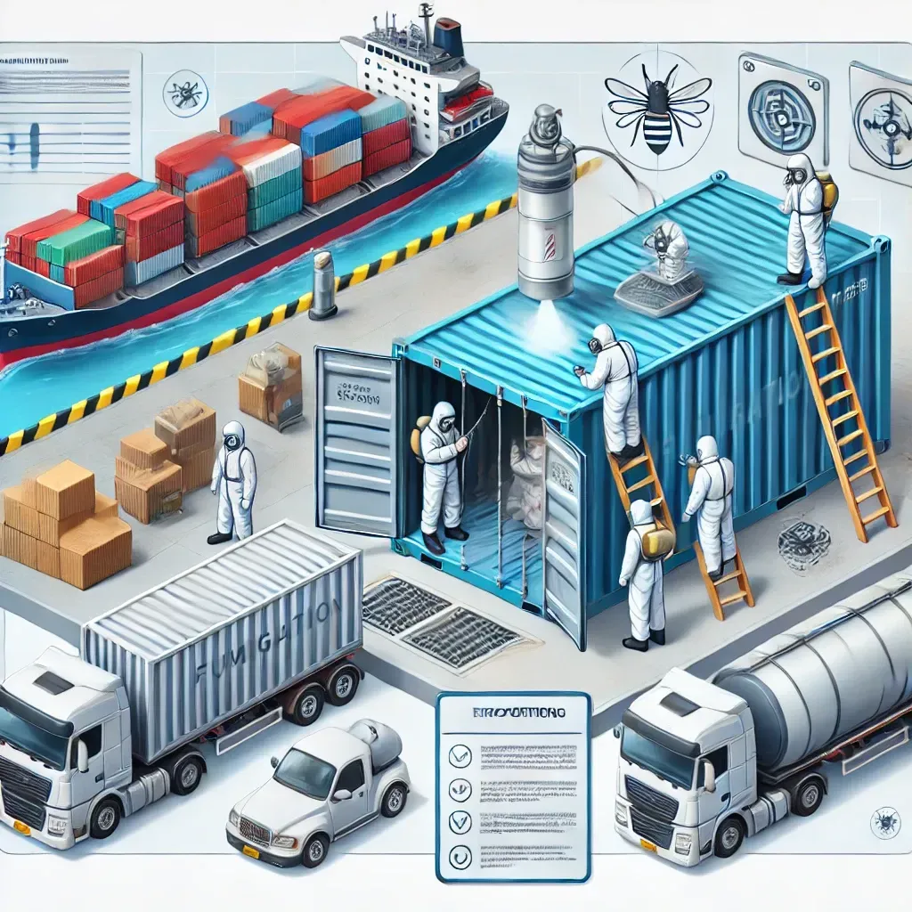 "Métodos de Fumigación en Contenedores para Transporte Internacional Desafíos de Fumigar Mercancías Durante el Tránsito Regulaciones Internacionales para la Fumigación en el Transporte de Productos Innovaciones Tecnológicas en la Fumigación de Mercancías en Movimiento Impacto de la Fumigación en la Calidad y Seguridad de los Productos Transportados"