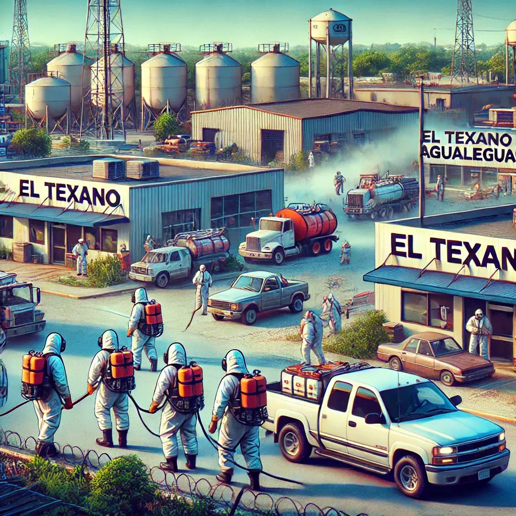 Fumigación en un almacén industrial en El Texano, Agualeguas, realizada por Maximo Fumigaciones, protegiendo contra plagas