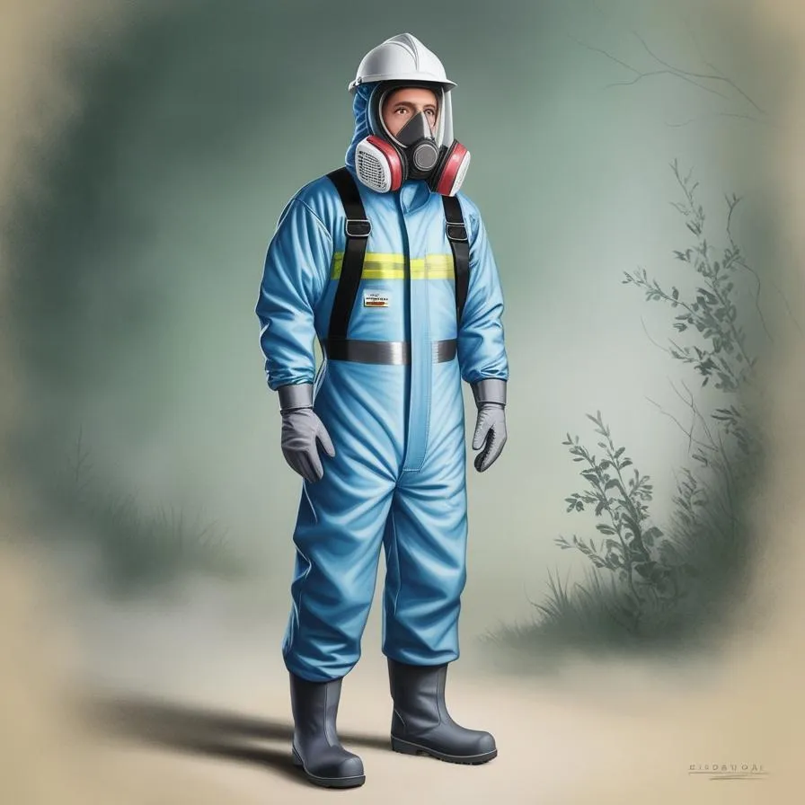 "Equipo de protección personal en fumigación para garantizar la salud del personal."