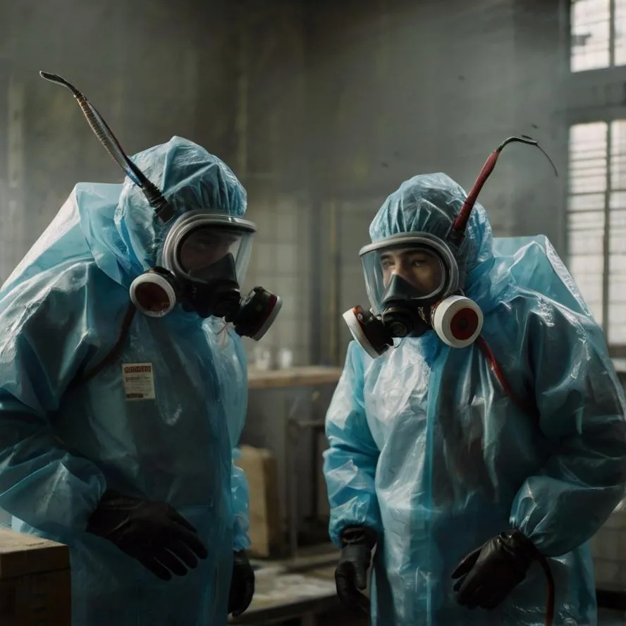 "Equipo de protección personal en fumigaciones para garantizar salud laboral."