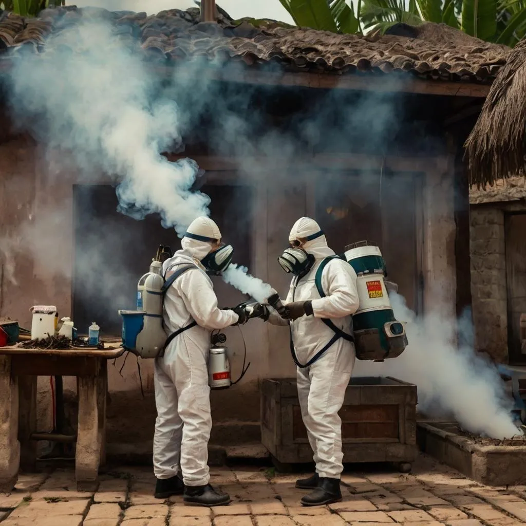 Control de plagas en espacios abiertos recreativos con Máximo Fumigaciones en la colonia El Mirador, CP 65949. Agualeguas, NL