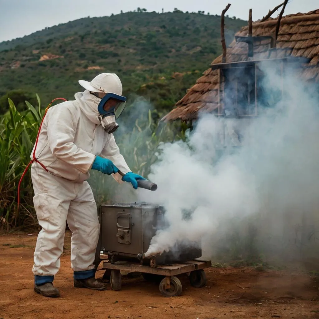 Fumigación para el control de plagas en eventos al aire libre con Máximo Fumigaciones en la colonia El Campestre, CP 65950. Agualeguas, NL