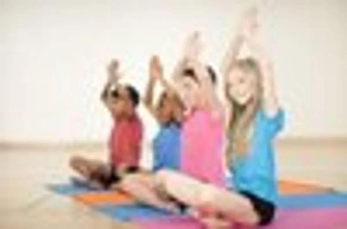 children practicing yoga