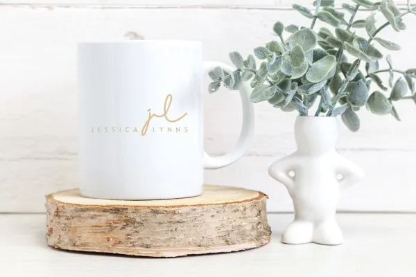 White Mug with Greenery