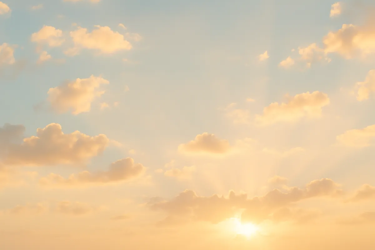 Sky with sun and clouds