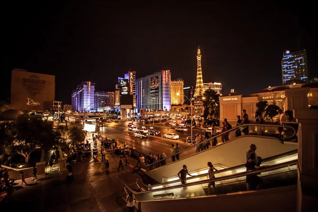 Vegas strip at night