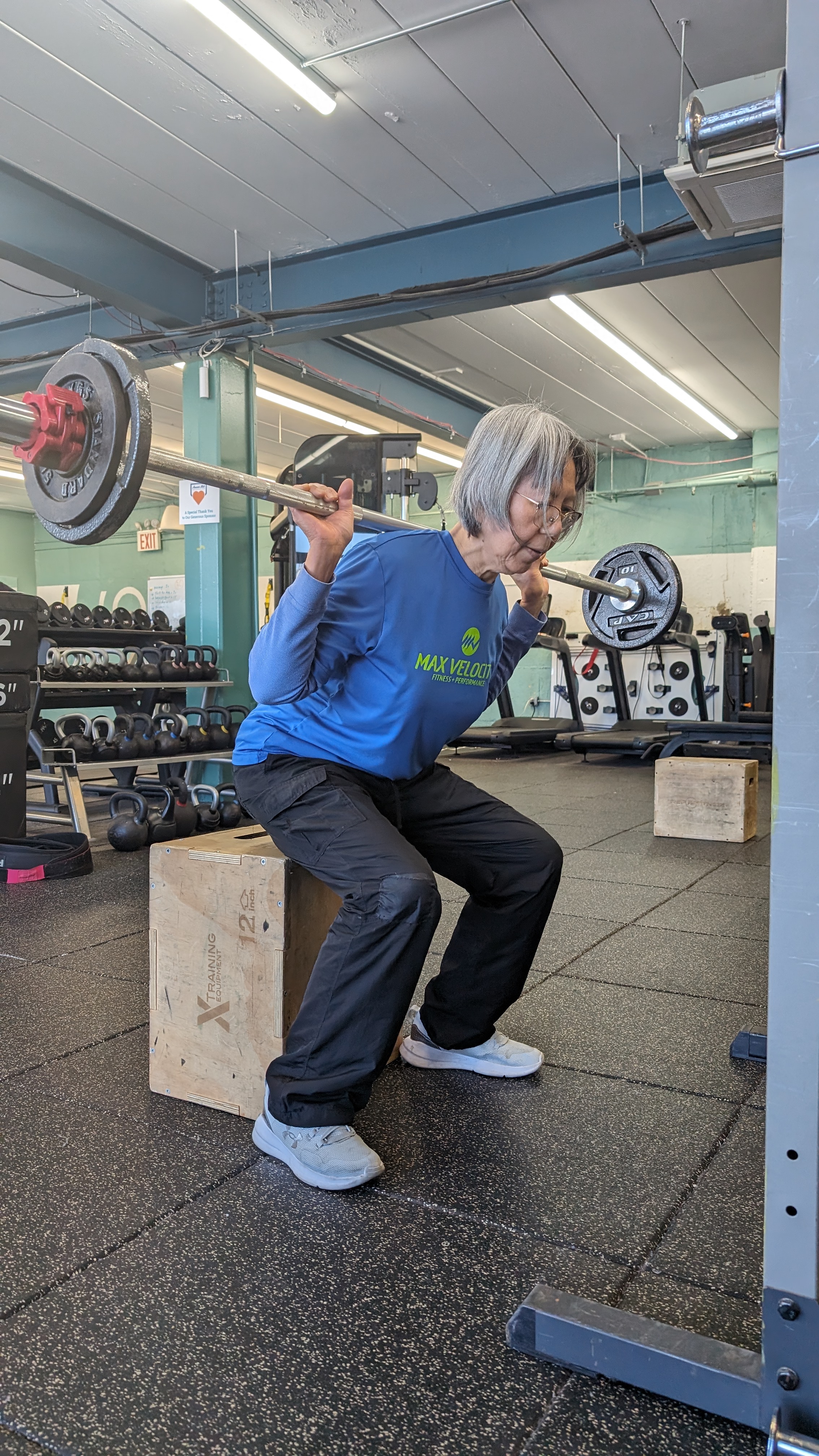 Mary wants to live longer and better, so she does squats.