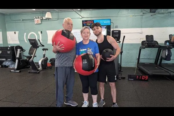 What could be better than a couple exercising with their grandson, where all three of them are making fitness gains as a family?