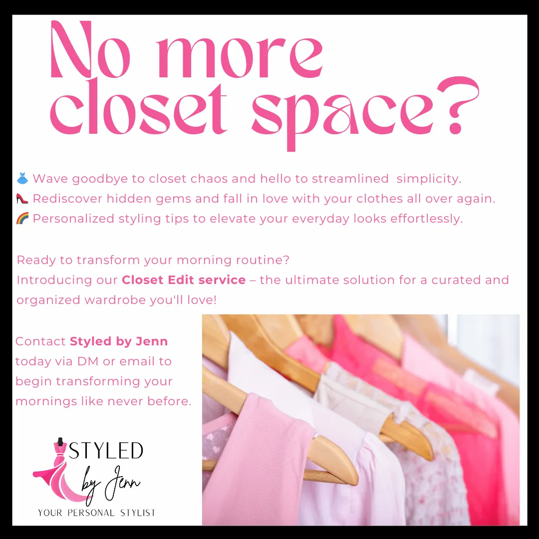 Blog post cover image with the title “Is Your Closet Stressing You Out?” encouraging a closet refresh to reduce stress and bring joy back to getting dressed.