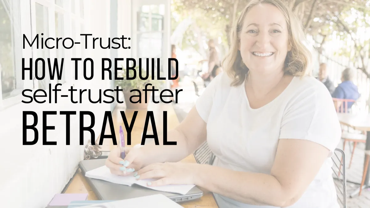 Woman thinking about building self-trust after betrayal through reflection and sovereignty.