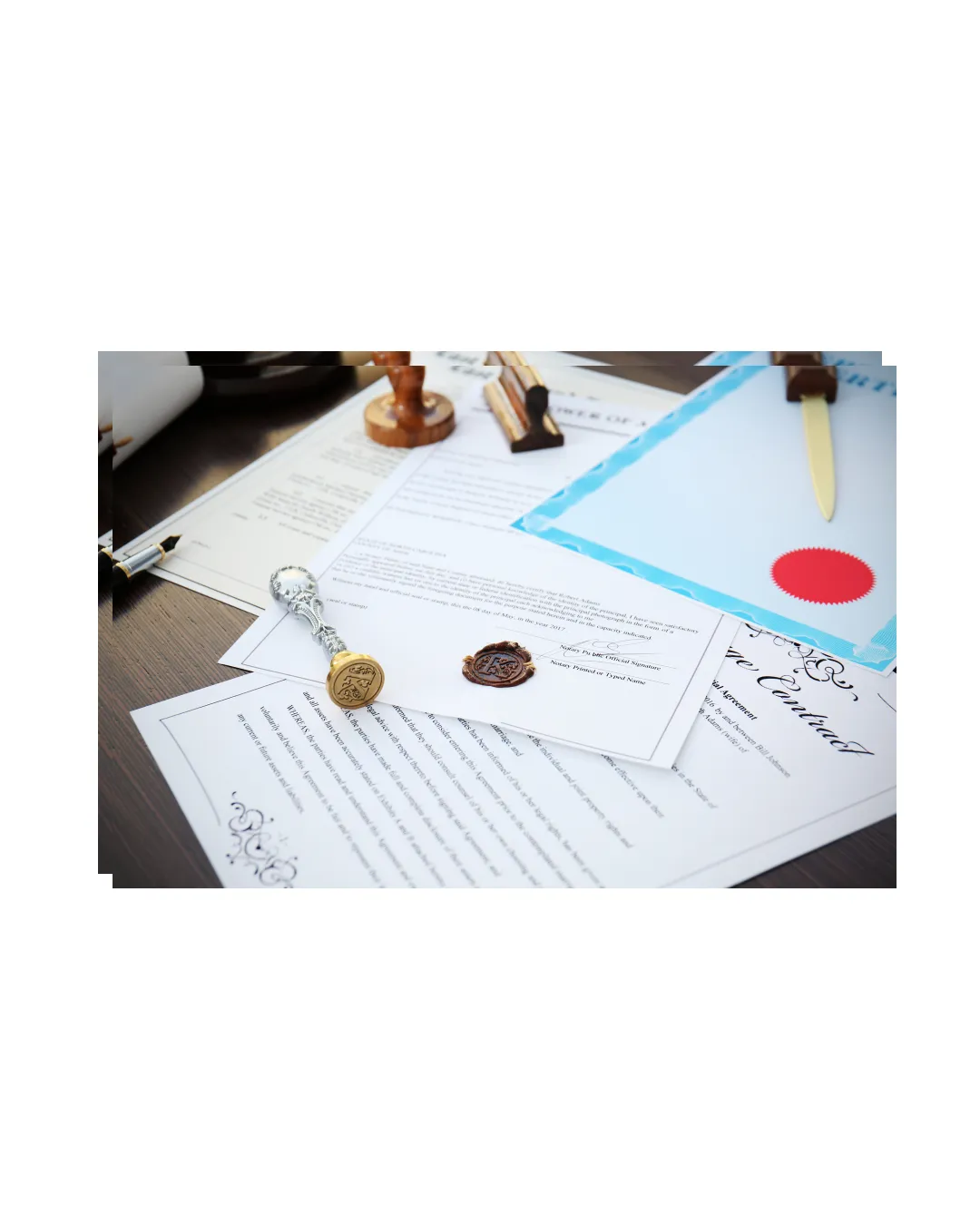 A person reviewing and signing legal documents in San Diego