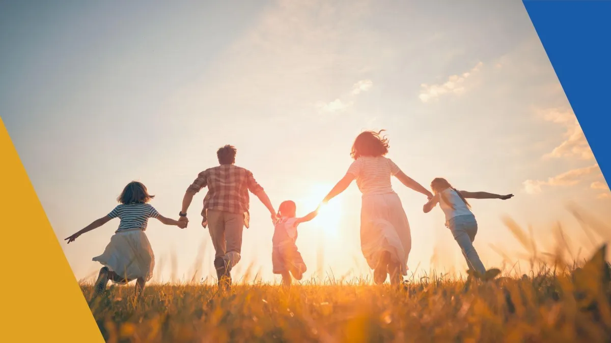 Illustration showing life insurance policy growing into wealth-building tools like retirement, home ownership, and family sec