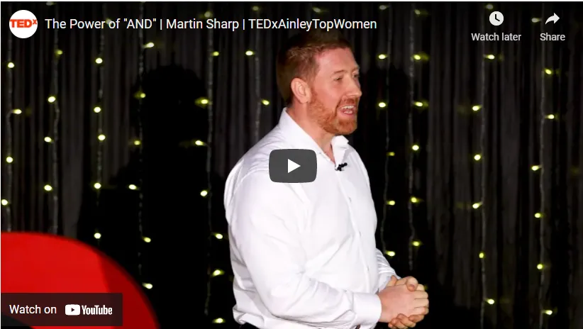 Featured in TEDx Ainley Top Women talking about The Power of "AND"