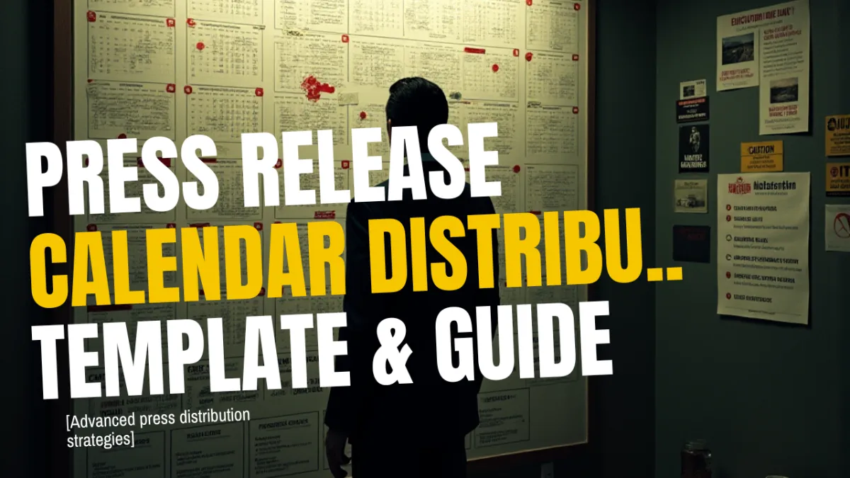 Press Release Distribution Calendar: Template & Planning Guide