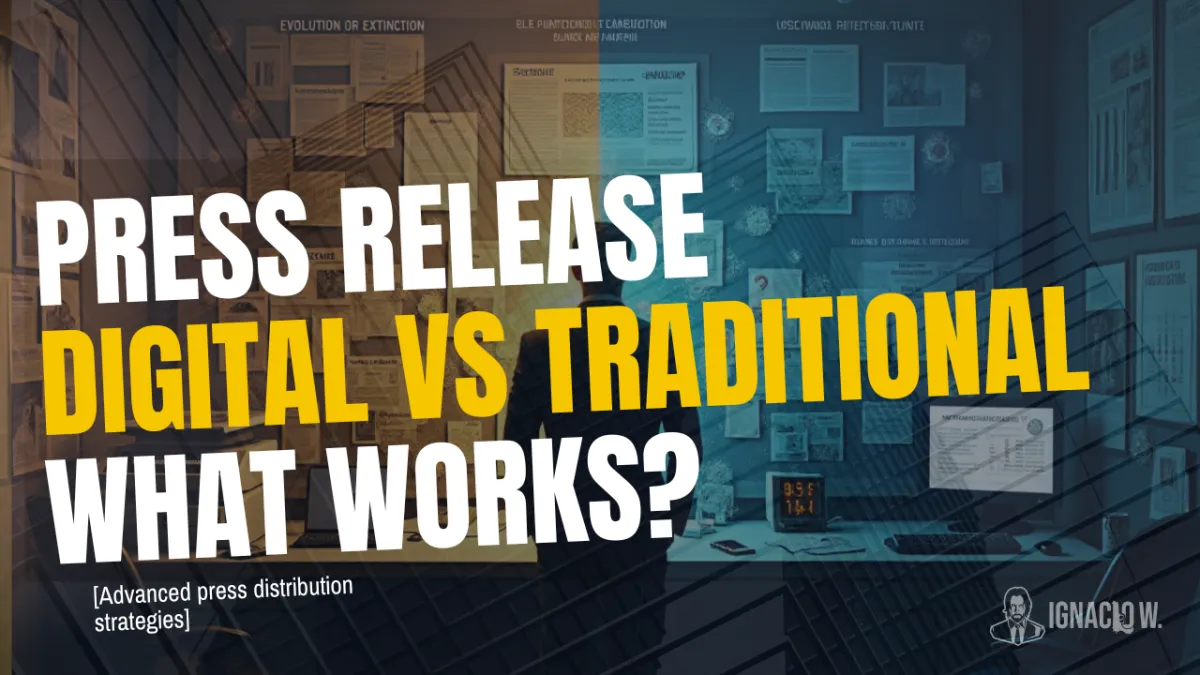 comparing traditional and digital PR methods featuring dramatic evolution visualization