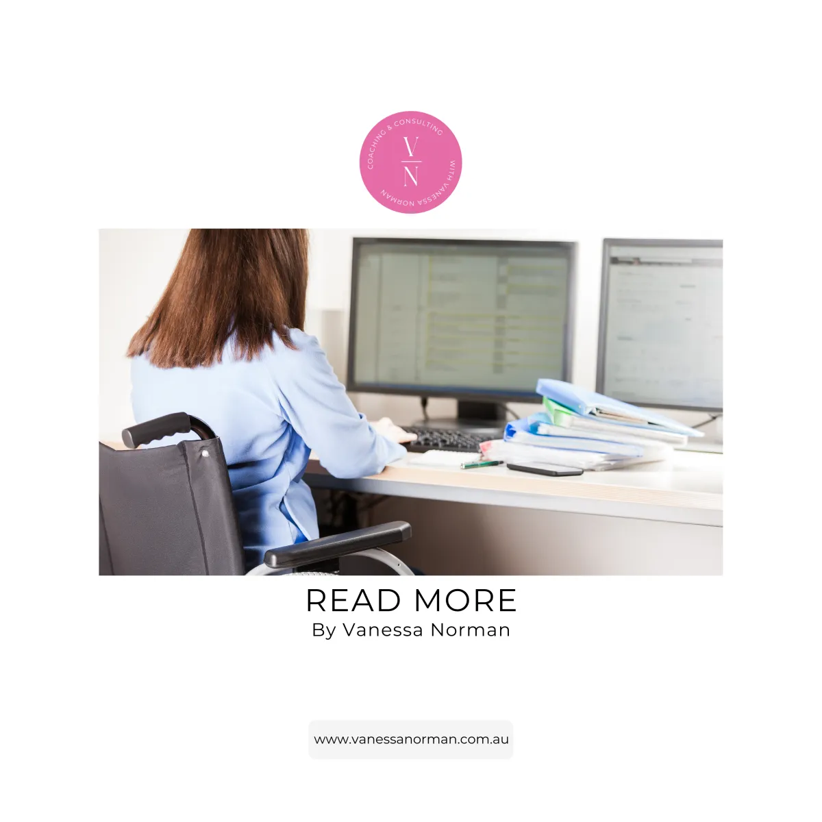 Disability care business owner reviewing financial sustainability