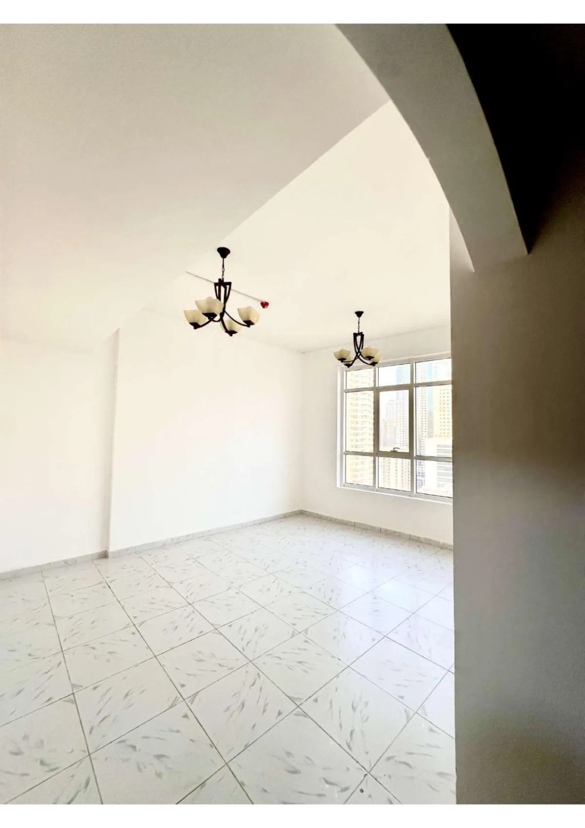 Another angle of the hall in bedroom apt in khawla tower