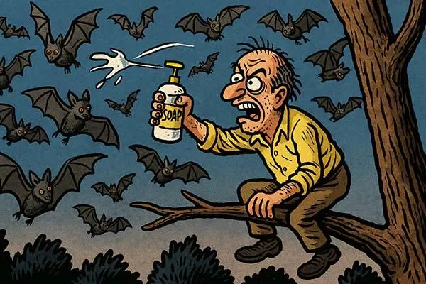 Council Adds Soap to Sprinkler Deterrent Surrounding Bat Colony