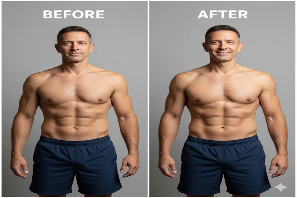 Visible fat reduction around the waist after SculpSure love handle treatment
