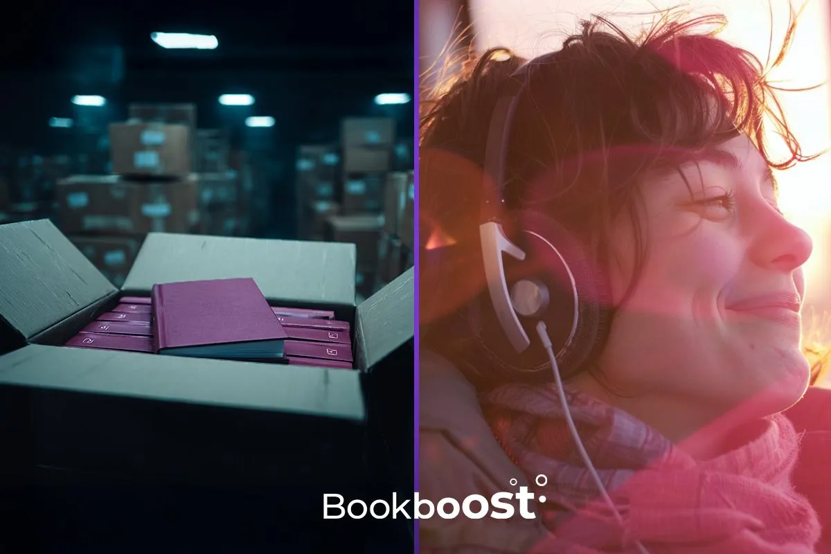 Books sitting in warehouse vs Audiobooks being sold online