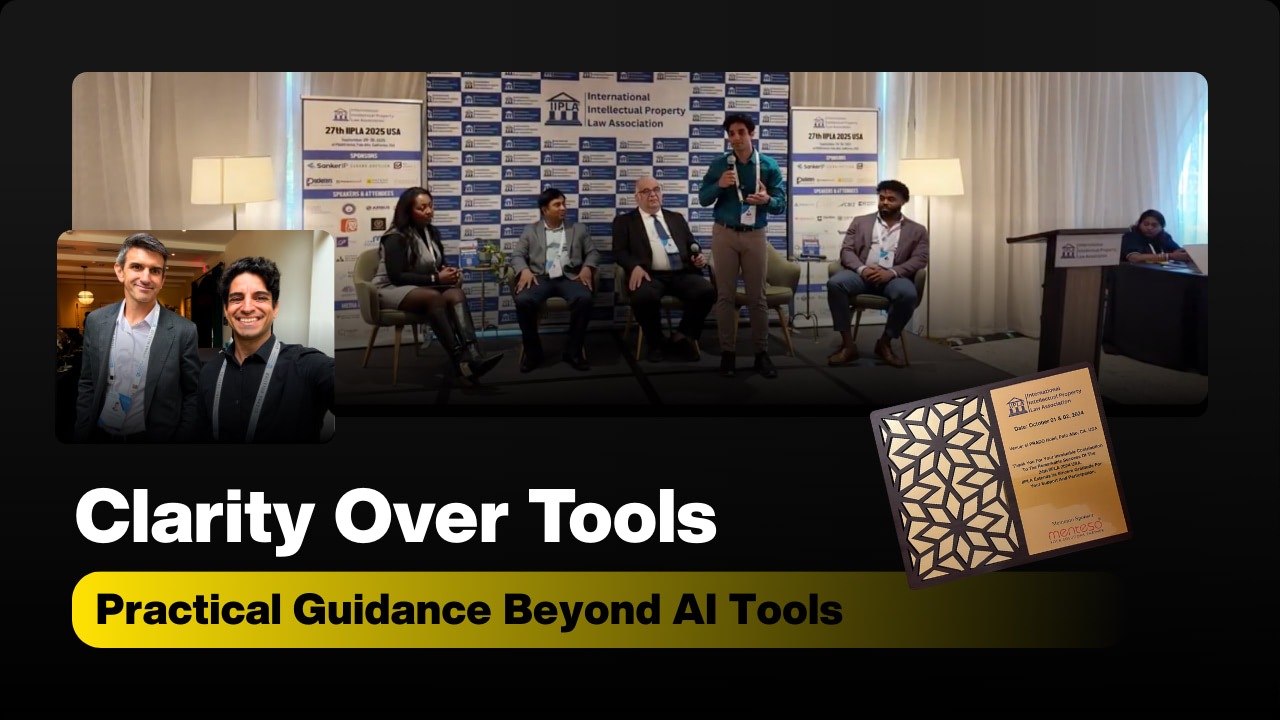 Basim Mousilli speaking on AI and automation in law during the IIPLA 2025 Conference in Palo Alto, sharing insights that inspired the launch of the AI Attorney Academy.