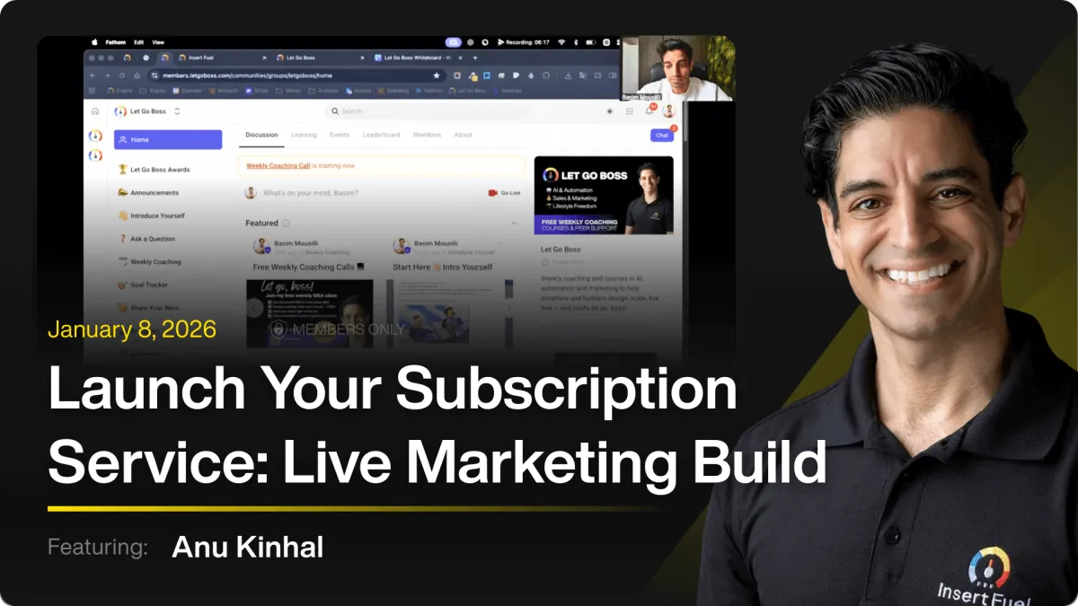 Launch Your Subscription Service: Live Marketing Build