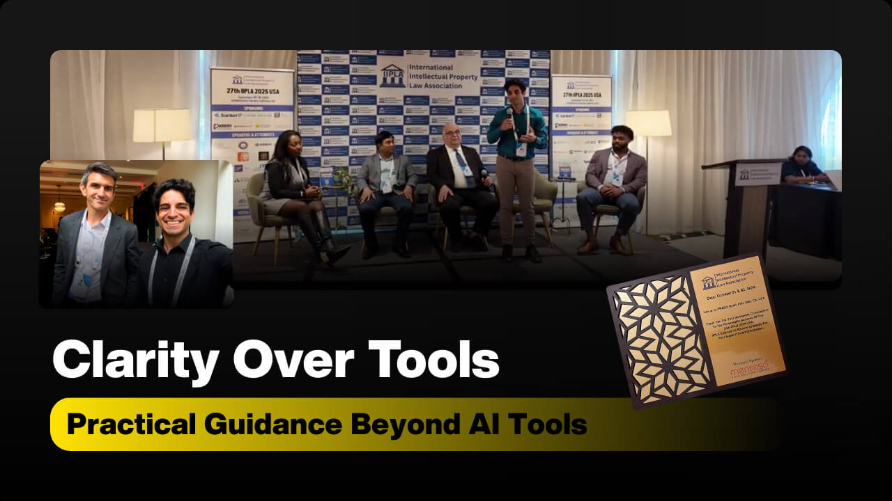 Basim Mousilli speaking on AI and automation in law during the IIPLA 2025 Conference in Palo Alto, sharing insights that inspired the launch of the AI Attorney Academy.